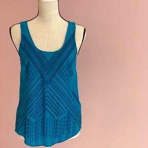 Embroidered Silk Tank